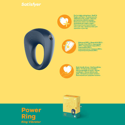 Satisfyer Power - Couples Vibrating Cock Ring - Black