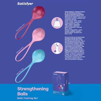 Satisfyer Strengthening Balls -  Weighted Kegel Balls - Set of 3