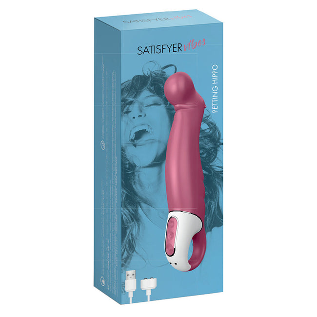 Satisfyer Petting Hippo -  Pink USB Rechargeable Vibrator