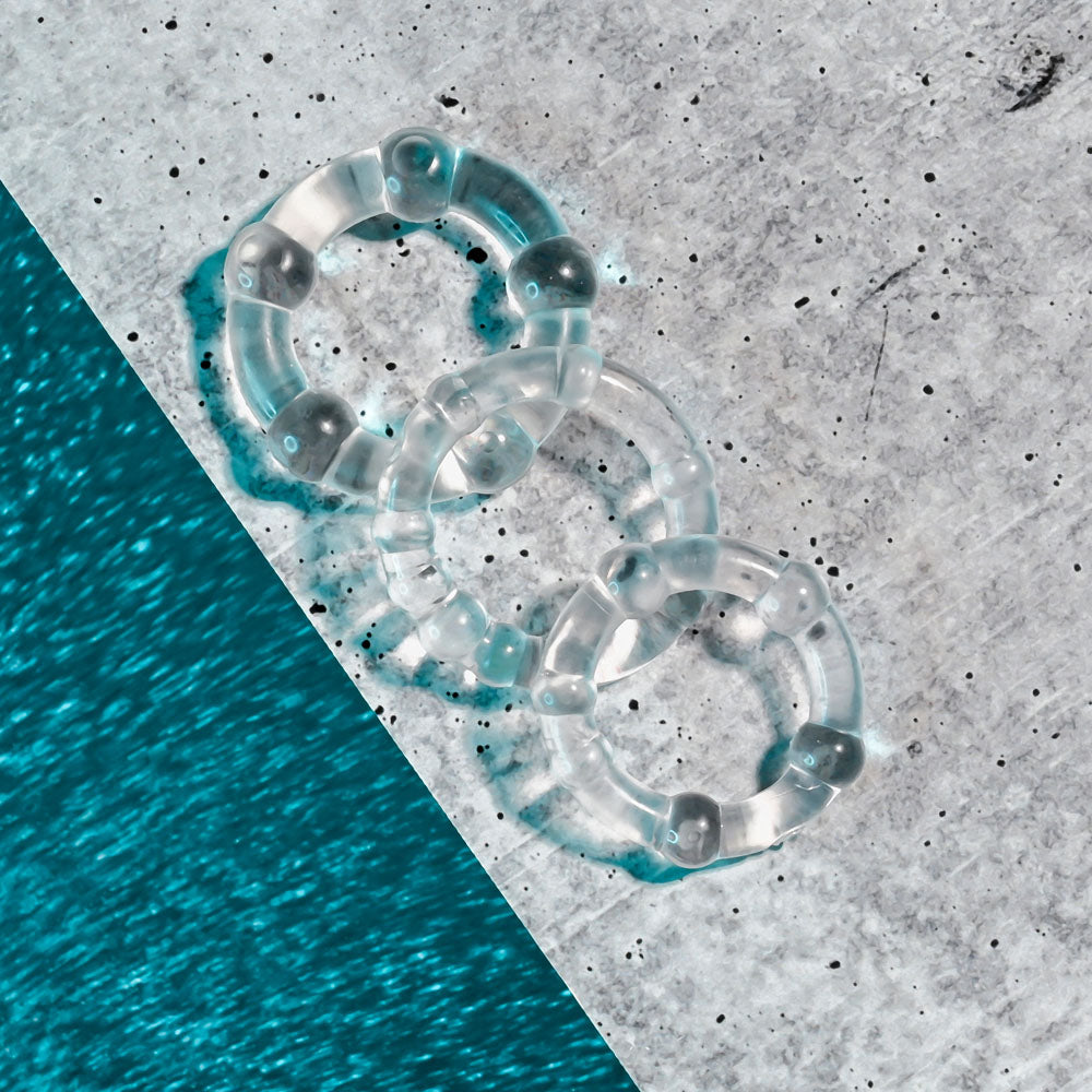 Selopa ERECTION RINGS 3 piece set - Clear