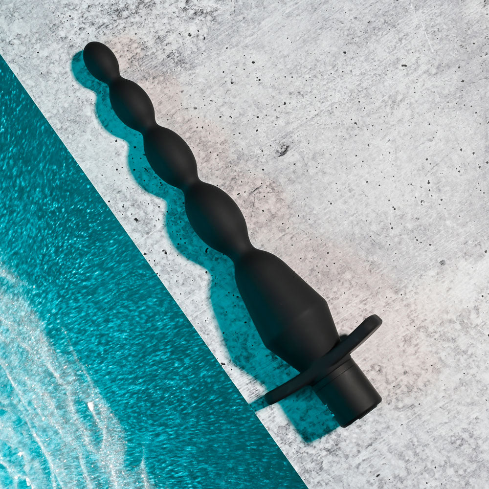 Selopa VIBRATING BUTT BEADS Anal Wand - Black