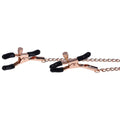 Nipple Clamps with BRAT name Charms - Rose Gold