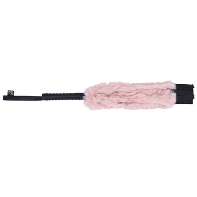 Faux Fur Flogger - Black with Pink