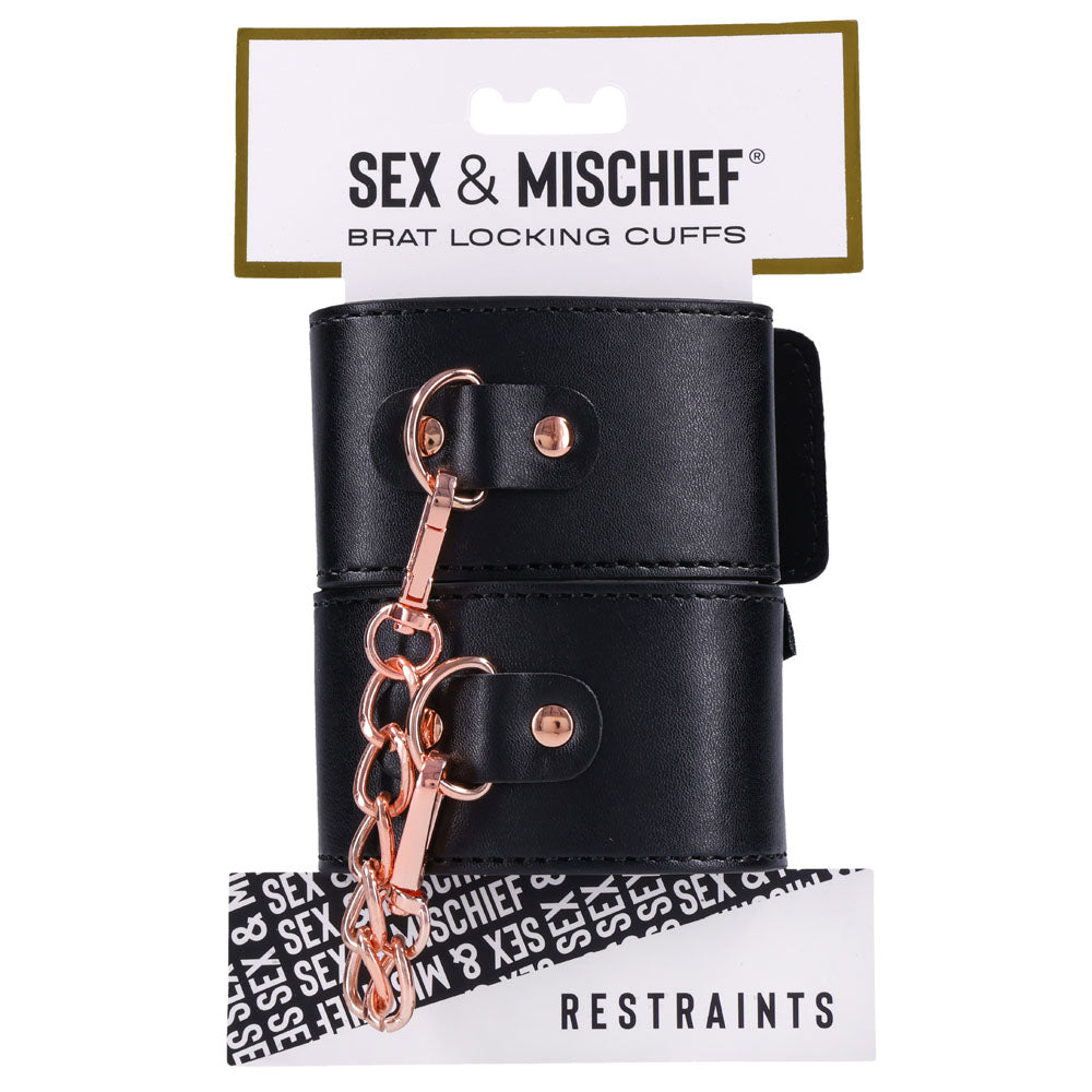 Lockable Vented Hand Cuffs - Black
