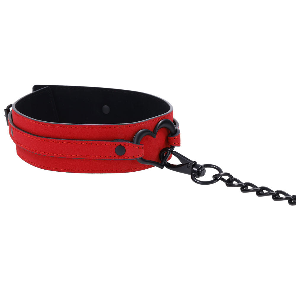 S&M Amor Collar and Leash - Red