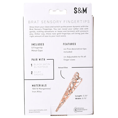 Metal Sensory Fingertips 5 pc set - Rose Gold