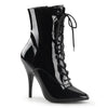 Seduce 1020 Ankle boot with 5 inch heel - Black Patent