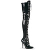 Seduce 3024 Thigh boot with 5 inch heel - Black Patent