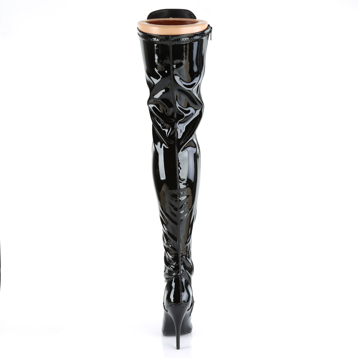 Seduce 3024 Thigh boot with 5 inch heel - Black Patent