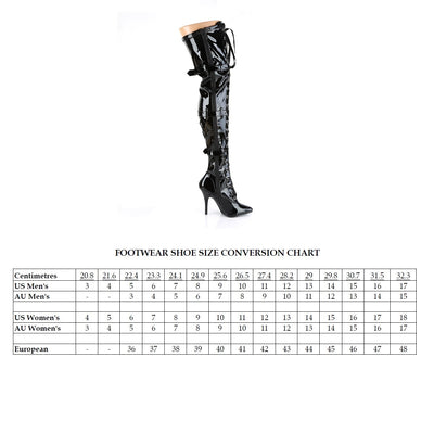 Seduce 3028 Thigh boot with 5 inch heel - Black Patent