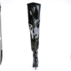 Seduce 4010 Crotch high boot with 5 inch heel - Black Patent