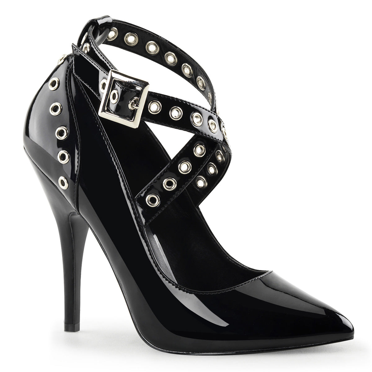Seduce 443 Pump with 5 inch heel - Black Patent