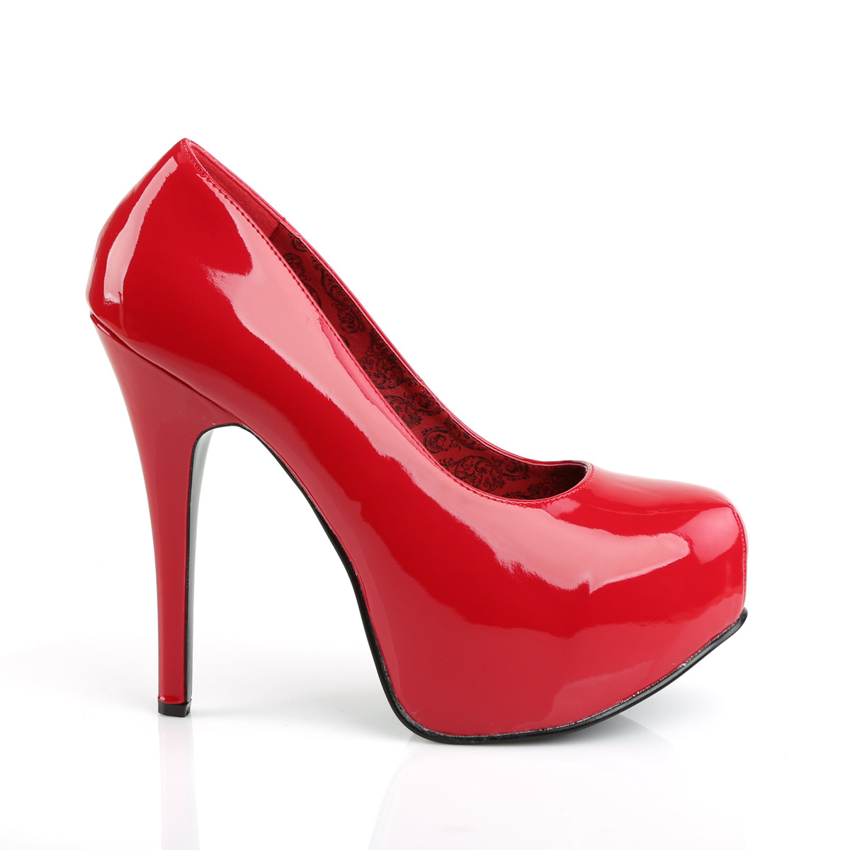 Teeze 06W Wide fit Pump with 5. 3/4 inch heel - Red Patent