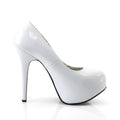 Teeze 06W Wide fit Pump with 5. 3/4 inch heel - White Patent