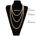 Necklace single row chain 5mm with Rhinestones