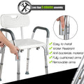 Adjustable Medical Shower Chair Portable Stool for Mobility Impaired persons or Short Term Injury