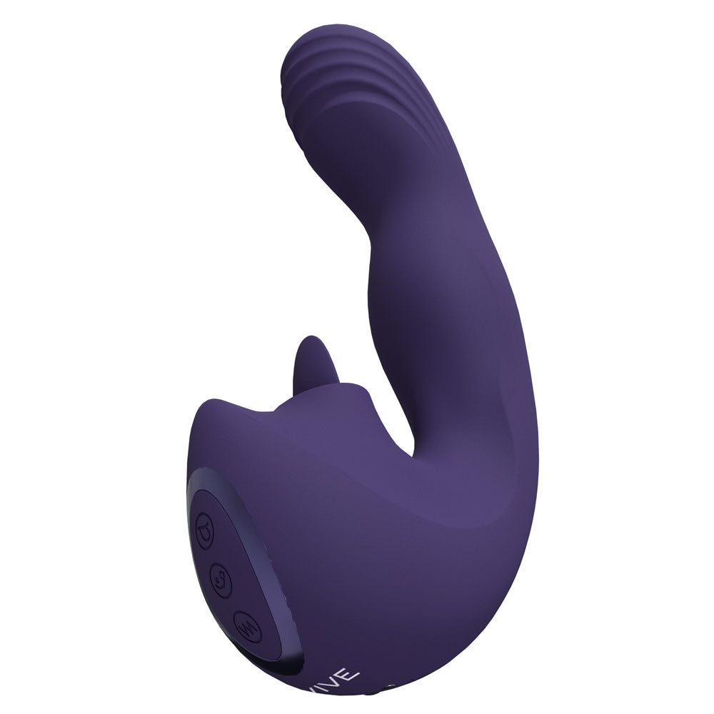 VIVE Yumi G-Spot Vibrator with Tongue - Purple