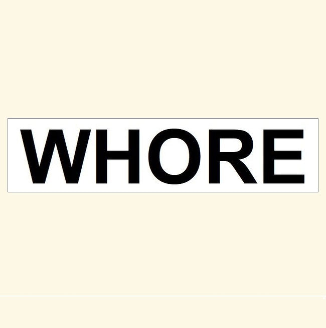Temporary waterproof tattoos for BDSM slaves "Whore"