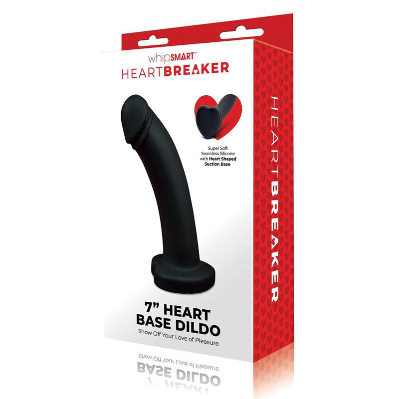 WhipSmart Heartbreaker 7'' Heart Base Dildo Black