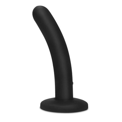 WhipSmart 5'' Slimline Rechargeable Vibrating Pegging Dildo - Black