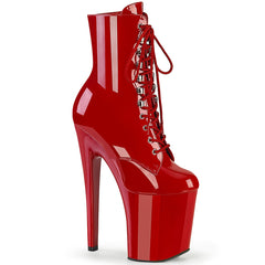 Xtreme 1020 platform Ankle boot with 8 inch heel - Red Patent