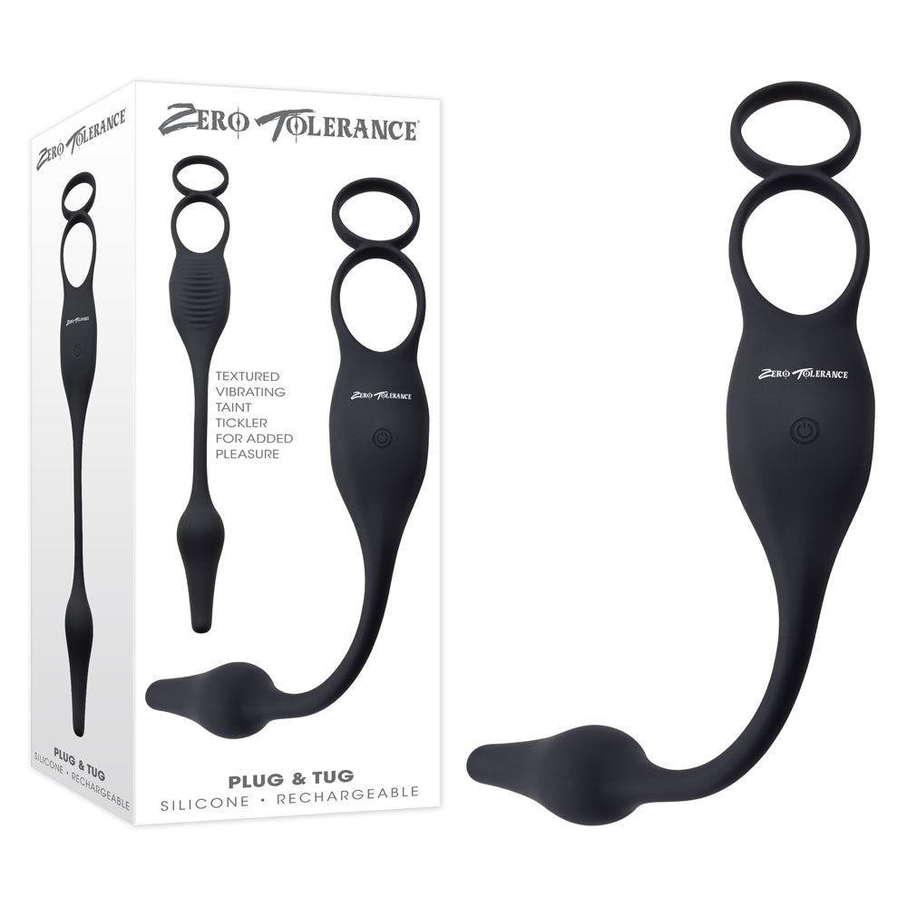 Zero Tolerance PLUG & TUG Vibrating Anal Plug with Cock Ring