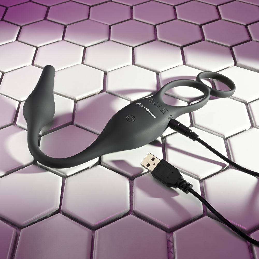 Zero Tolerance PLUG & TUG Vibrating Anal Plug with Cock Ring