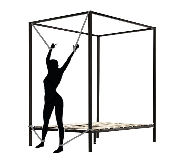 Steel Four Post bed frame - Single
