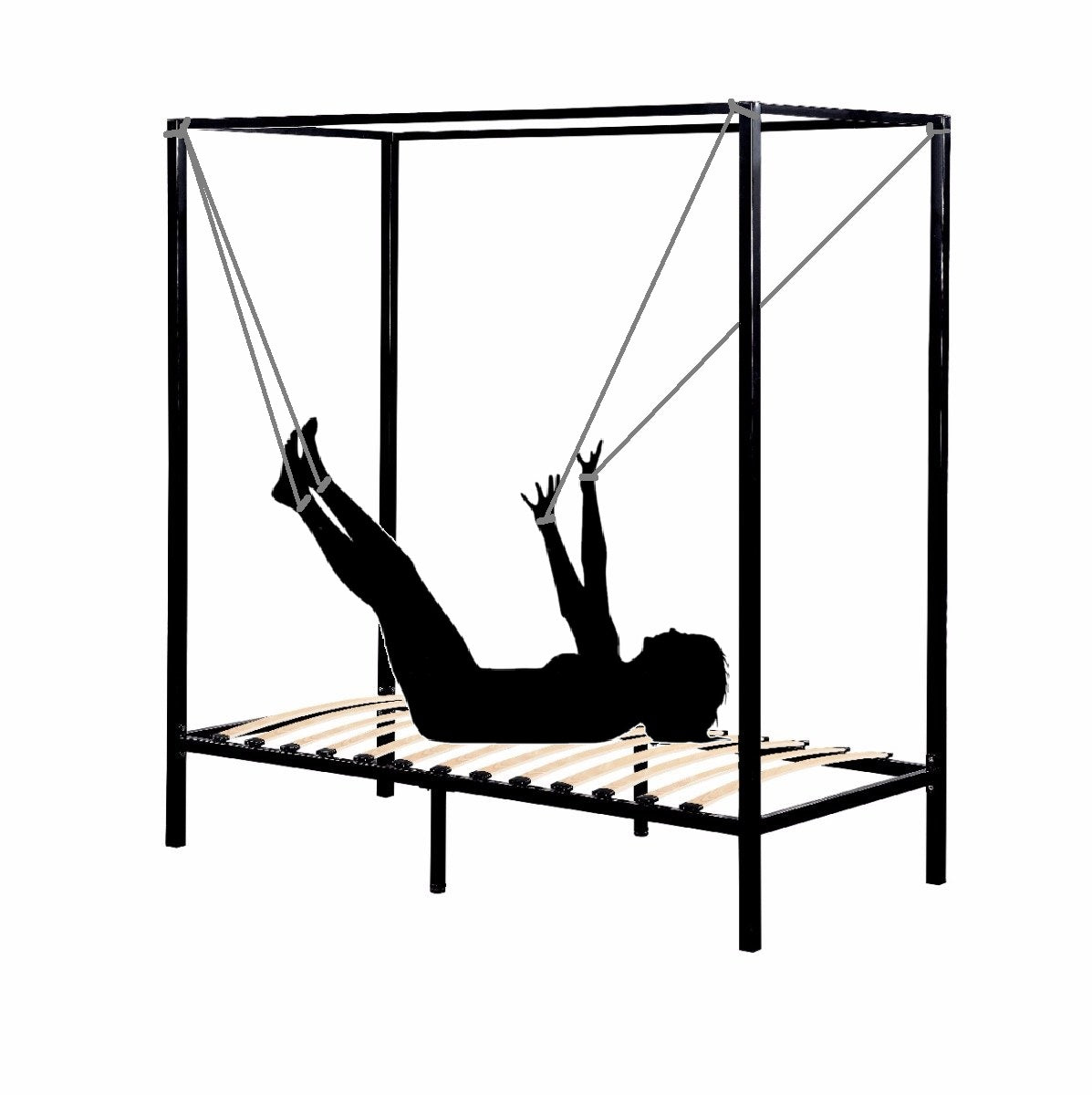 Steel Four Post bed frame - Double