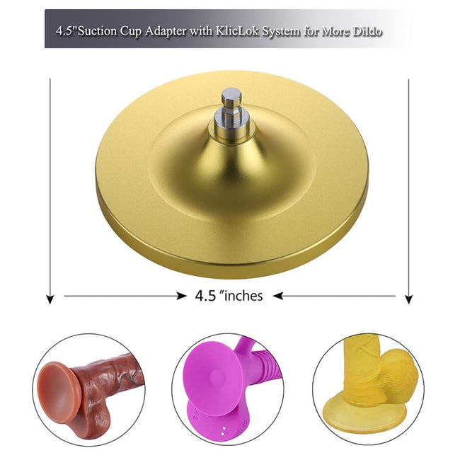 Hismith Accessory HSC31 suction cup dildo adaptor LARGE Gold