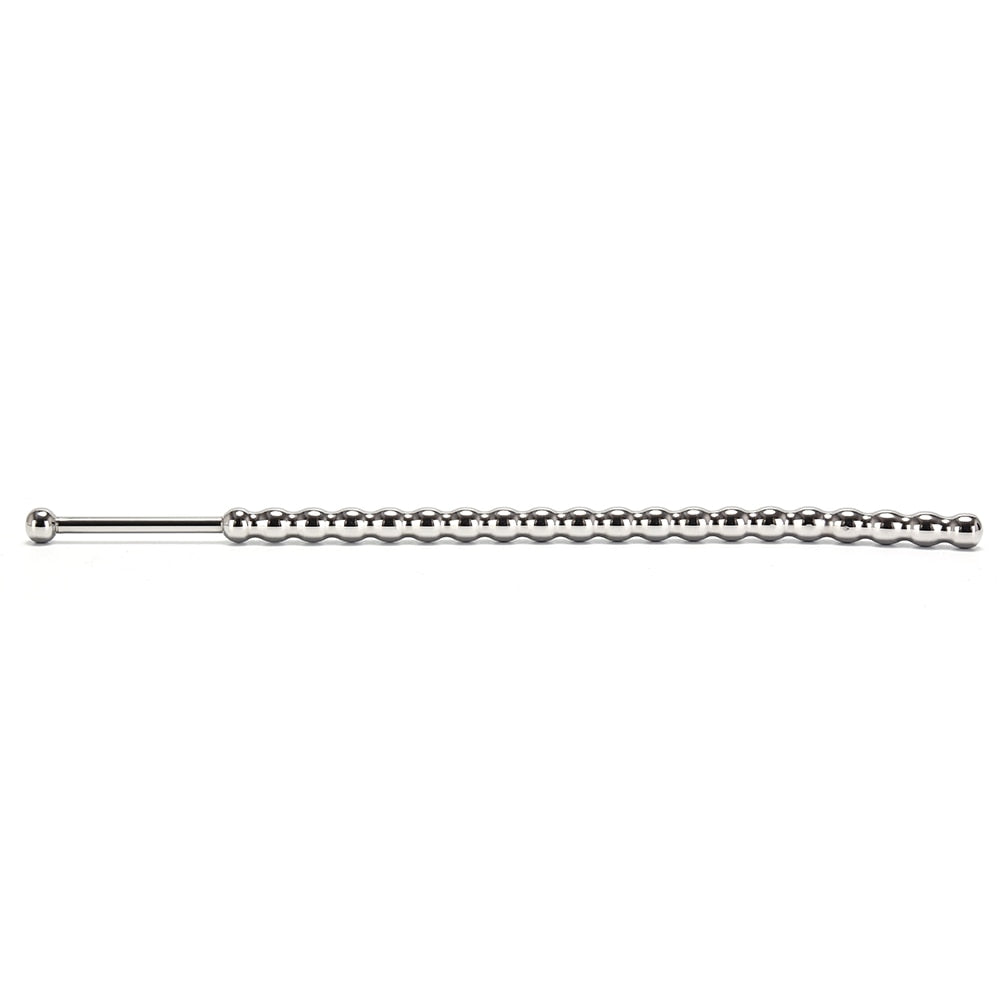 Stainless steel urethral sounds. Curved ends.