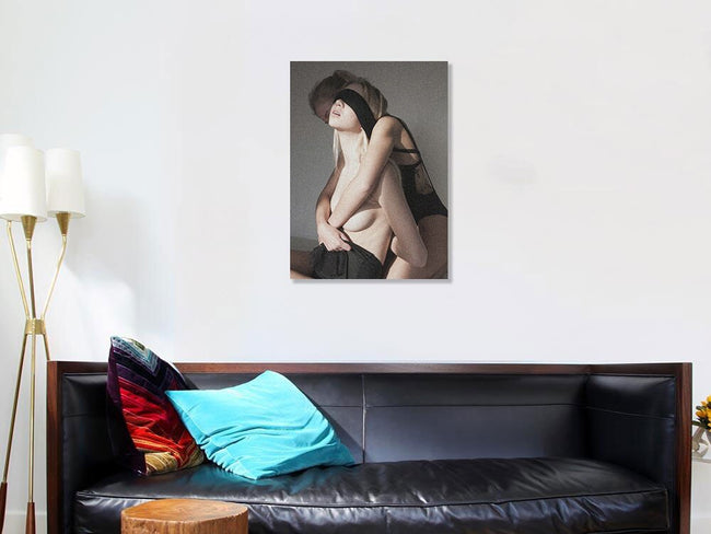 Lesbian Erotica. Studio photography printed on canvas