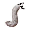 Fur tail clip on - Grey