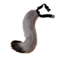 Fur tail clip on - grey & black