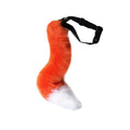 Fur tail clip on - orange & white