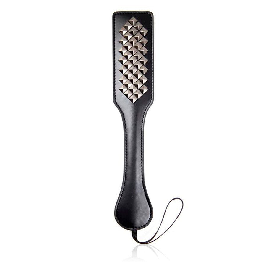 Studded leather bound paddle