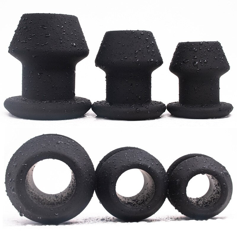 HUGE Hollow Anal Plugs for Anal Play in 3 Sizes