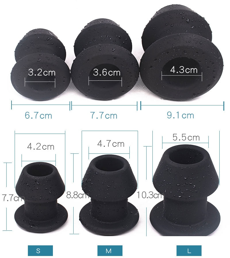 HUGE Hollow Anal Plugs for Anal Play in 3 Sizes