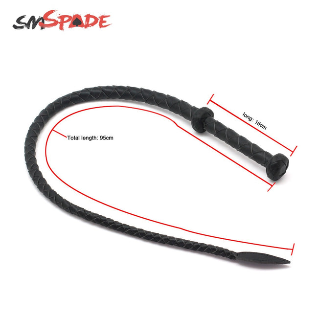 Leather whip 95cm microfiber leather by SM Spade