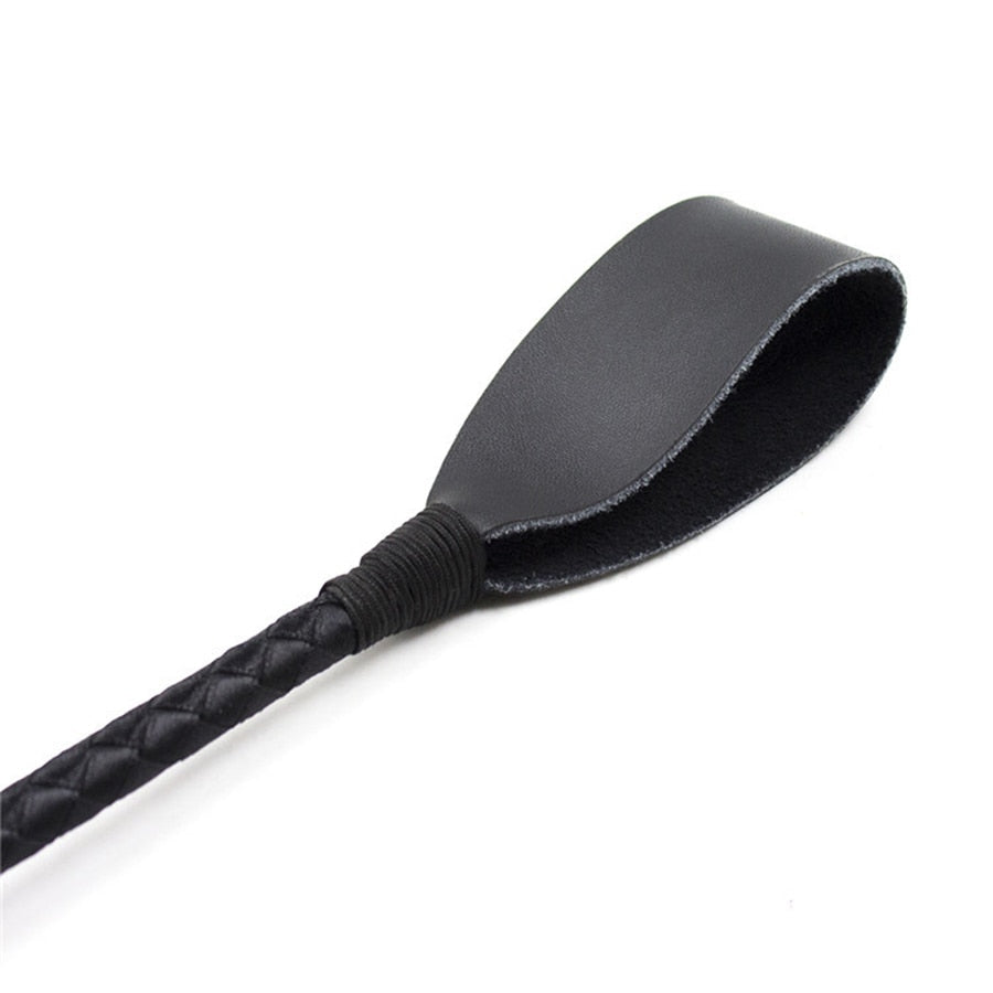 Leather Crop whip by Candiway 600mm for pony play or BDSM
