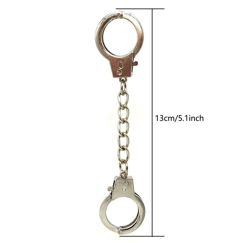 Handcuffs fashion accessory. Novelty size in various designs