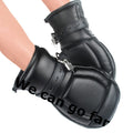 Gloves padded, BLACK for BDSM restraint or Puppy play