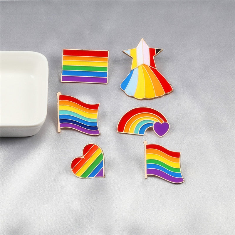 LGBT Pride lapel badges - 7 assorted styles