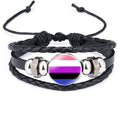 Bracelet LGBT Pride Unisex in braided leather - 9 variants