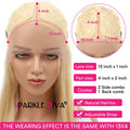 Remy Lace front wig, Blonde, straight. Centre part.