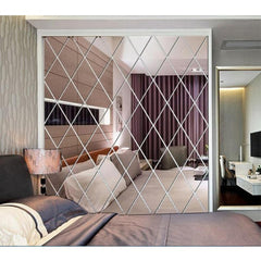 Mirror wall tile pack self adhesive Diamond design