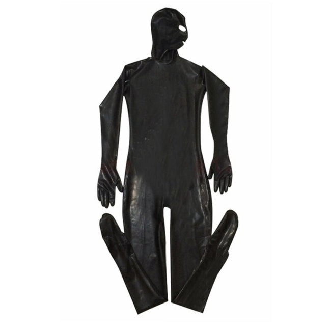 Latex bodysuit Men's Stretch PVC full cover bodysuit with penis sleeve