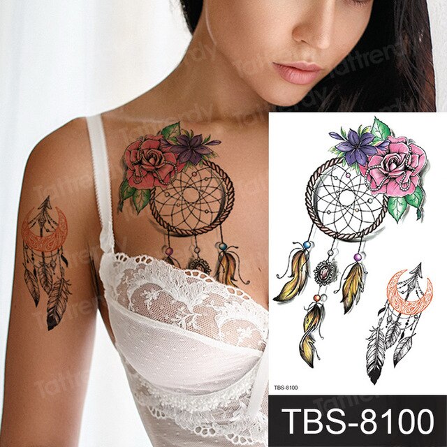 Temporary tattoos ALL BODY AREAS for Women 25 assorted designs