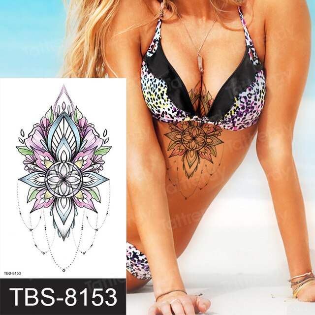 Temporary tattoos ALL BODY AREAS for Women 25 assorted designs