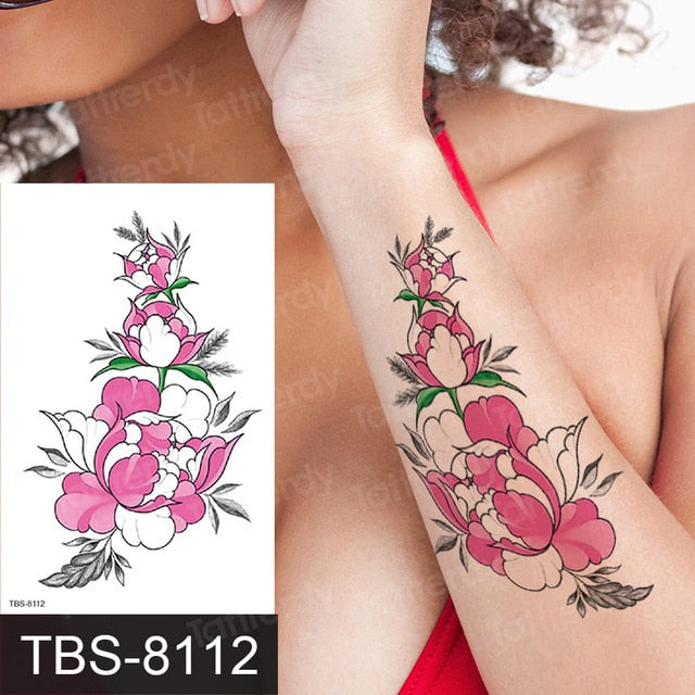 Temporary tattoos ALL BODY AREAS for Women 25 assorted designs